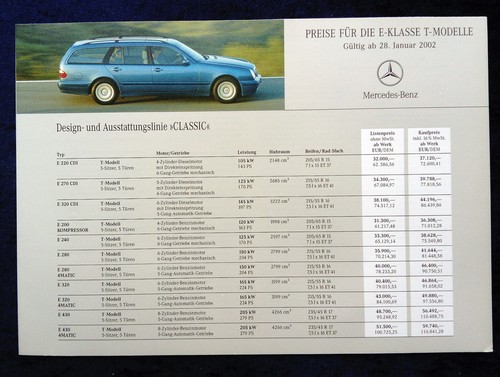 Mercedes klasse 210 - e-klasse,